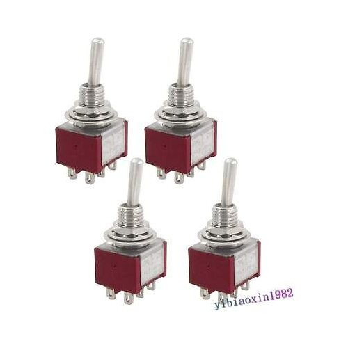 20 Pcs AC 250V 2A 120V 5A ON/ON 2 Position DPDT Toggle Switch