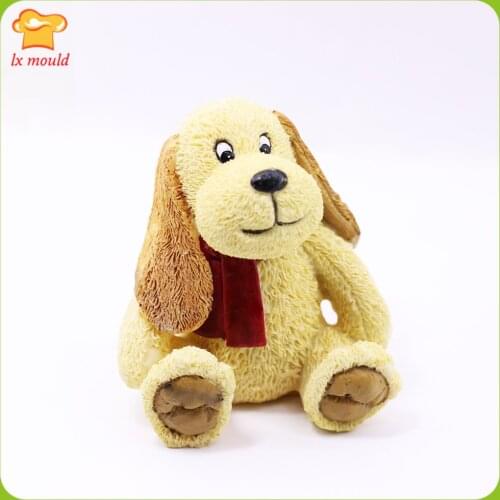 2020 New Bear Silicone Molds Ragdoll Puppy Mousse Cake Pudding Jelly Ice Cream Chocolate Candle Soap 3D Baking Mold