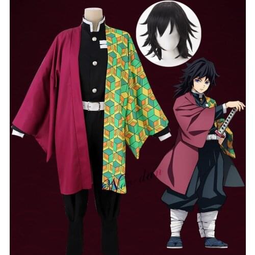 2021 Demon Slayer: Kimetsu no Yaiba Cosplay Tomioka Giyuu Cosplay Men Kimetsu no Yaiba Costume Wig Tomioka Giyuu