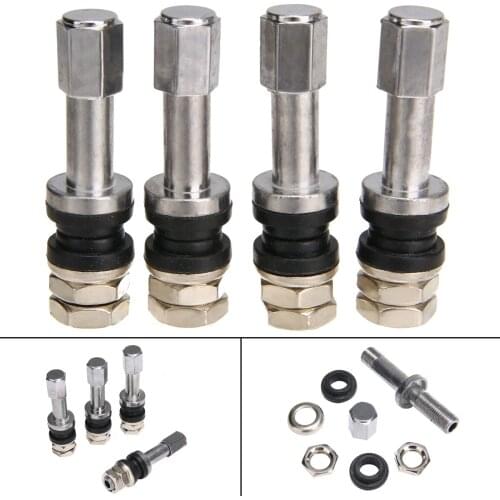 4pcs TR48E Bolt-in Car Tubeless Wheel Tire Valve Stem Dust Cap Cover For Motorcycles Scooter Moped Bicycle Rims Parts