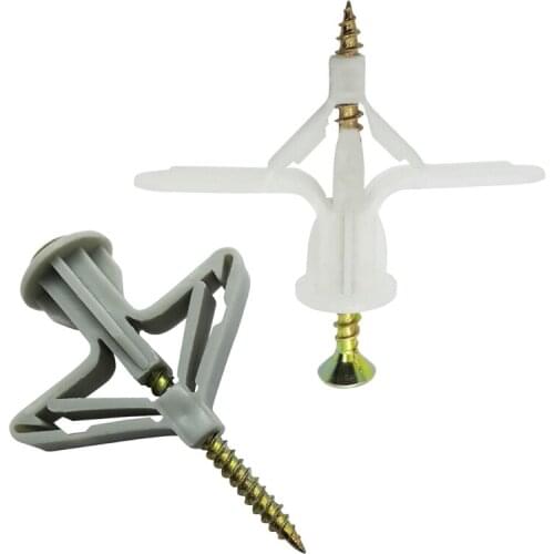 50 Pcs Hollow Brick Expansion Screw Drywall Kit Self Drilling Wall Home Improvement Pierced Hardware Fasteners Supplies