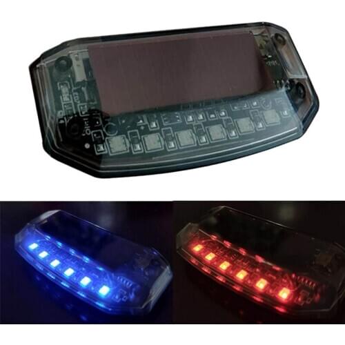 6LED Car Alarm Security Flash Burglar Deterrent Red/Blue Car Anti-Theft Fake Solar Vibration