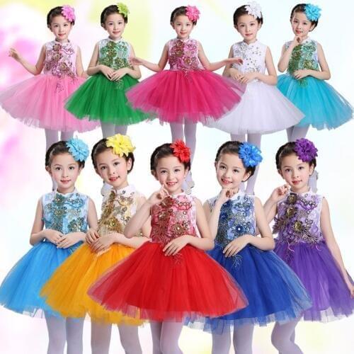 Girls Ballet Dress For Children Girl Jazz Dance Kids Dance Costumes For Girls Dance Girl Performance Costume Stage Dancewear
