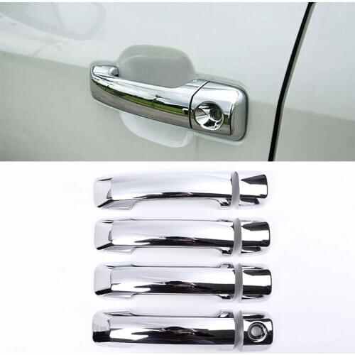 For Toyota Tundra Crew Max 2007-2016 For Toyota Sequoia 2008-2015 ABS Polish Chrome Exterior Car Door Handle Cover Trim 8 set