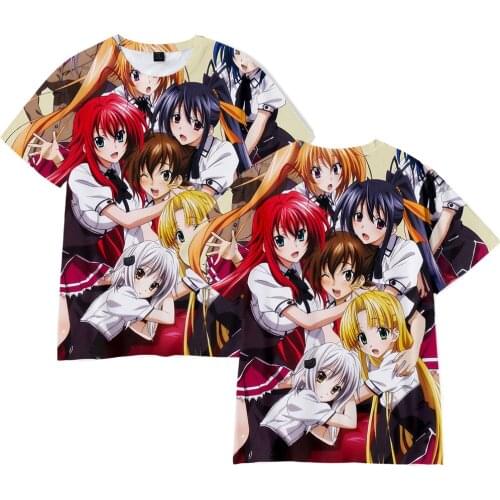 Hot Anime 3D High School DxD T Shirt Men Women Tees Harajuku Hip Hop Kids Tops Casual Boys Girls Cartoon Cool t-Shirt