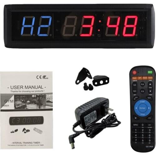 Ganxin LED Timer GYM EMOM interval Programmable Countdown/UP clock boxing timer crossfit tabatas