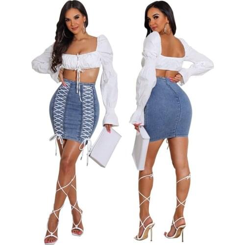 Джинсовые юбки-карандаши JCLOTHZI China At AliExpress