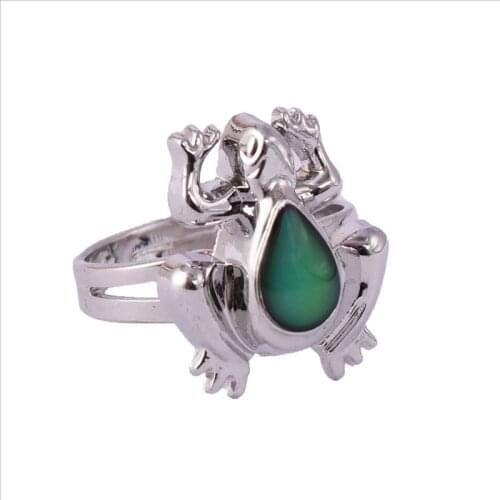 Frog Mood Ring Change Color Ring Adjustable Color Changes To The Temperature Of Your Blood