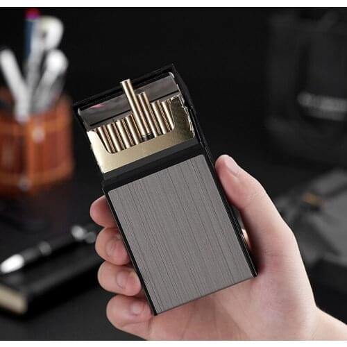 Creative Aluminum Cigarette Case For Fine Cigarettigar Tobacco Holder Pocket Box Storage Container Gift Box Hot Sale(20 sticks)