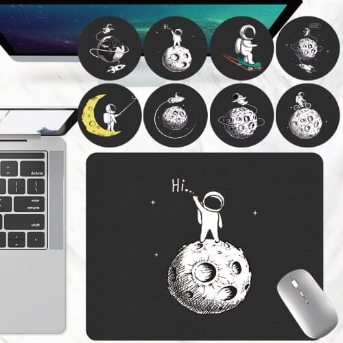 Mouse Pad Game Gamer Mouse Pad Astronaut Cartoon Computer Mouse-pad Anti-slip PU Leather Laptop Mouse Pad