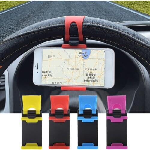 New Professional Car Steering Wheel Mount Holder ABS Band Mobile Phone Holders Car Stand for IPhone for IPod MP4 GPS for Huawei