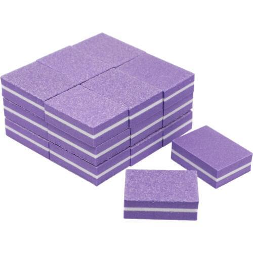 50pcs Nail Files Buffing Grit Mini Nail Buffer Block Small Sponge Nail Accessories Tips Salon Glitter Manicure Tools double side