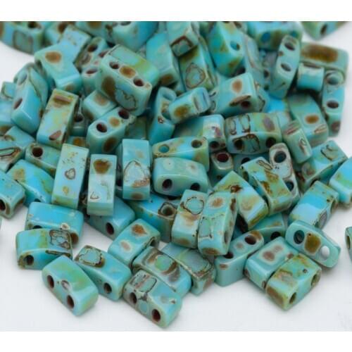 Miyuki Half Tila Beads 5x2.3x1.9MM Taidian 일본 비즈 Picasso Glass Pearl 250pcs About 10grams/tube Boho Jewelry Exotic Style