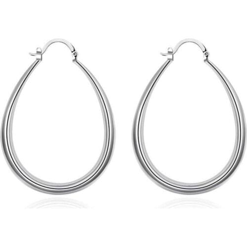 Silver earrings Hoop Earring For Women 925 Sterling Silver Personalize Earring Buckle Jewelry Accessaries