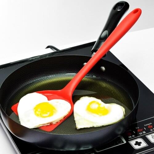 Non-Stick Turner Silicone Spatula Heat-Resistant Long Handle Silicone Turner Kitchen Cooking Utensils