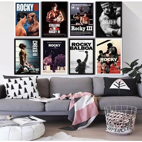 Rocky Classic Movie Nordic Modern Art Canvas Painting Wall Art Poster Wall Decor Home Room Decoration