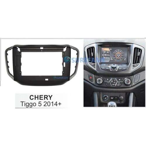 10.1 inch Car Fascia Radio Panel for CHERY Tiggo 5 2014+ Dash Kit Install Facia Trim Plate Adapter 10.1inch Console Bezel Cover