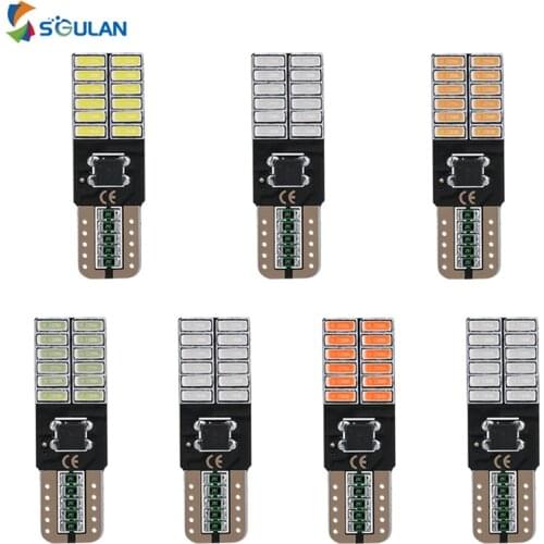 10pcs Car Led Light T10 W5W 194 168 Canbus Auto Illumination License Plate Lighting Motorcycle Signal Lamp 3000k6000K 12V Diode