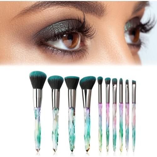 10Pcs Cosmetics Foundation Blending Blush Face Powder Lip Brush Cosmetic Tool