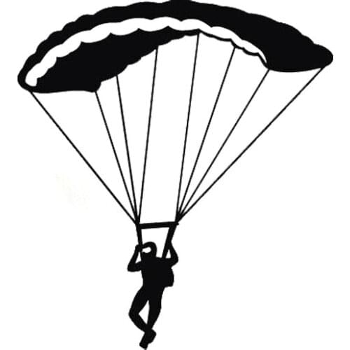 12.3*13.7CM Personalized Car Stickers Altitude Paragliding Reflective Vinyl Decals Cartoon Black/Silver C7-0697