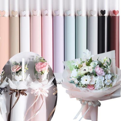 20pcs/set Love shape Waterproof Flower Wrapping Paper Floral Bouquet Packaging Materials Flowers Decoration Wrap Floral Packag