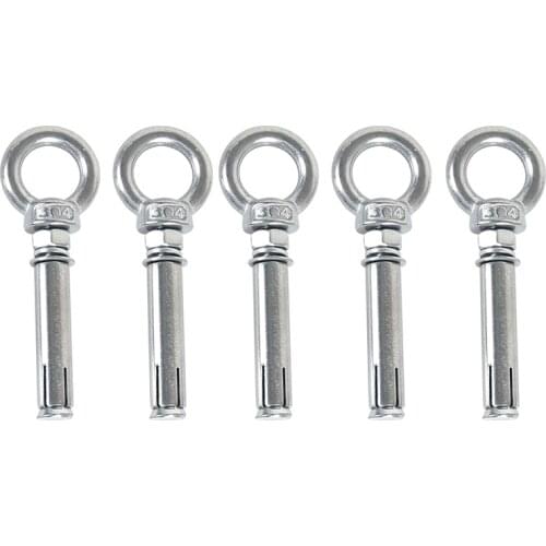 5Pcs M8 x 60mm Expansion Bolt Anchor Bolt 304 Stainless Steel Ring Lifting Anchor Eye Bolt Expansion Eyebolt