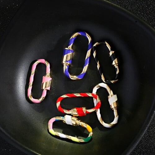 DIY Jewelry Making Accessories Trendy Hanging Chain Lock Hook Popular Color Spiral Clasps Fashion Hand Made Necklace Bracelets