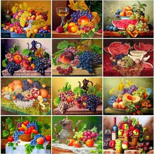 AZQSD Full Drill Diamond Painting Fruit Rhinestones Embroidery Kitchen Decor Home Handmade 5d Diy Cross Stitch Crystal Art Gift