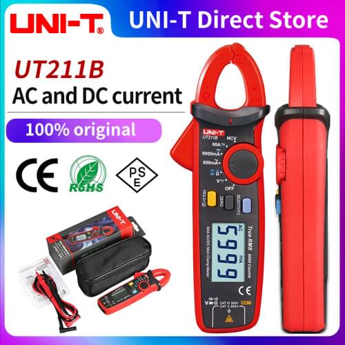 UNI-T UT211B digital clamp multimeter AC DC 60A current NCV test true RMS capacitance resistance diode