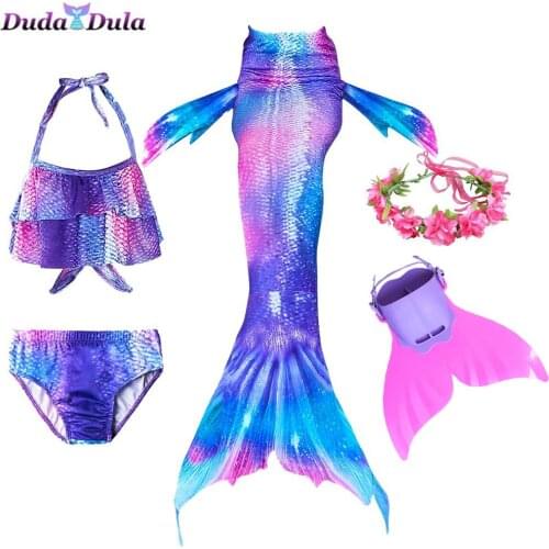 Girls Mermaid Tail Costume Baby girl clothe Swimming flippers Kid clothes Kids swimwear girls bathing suit Children Swimsuit