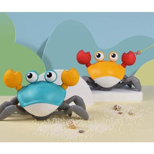 Kids Fun Crawling Crab Electric Beach Plastic Baby Toddlers Educational Toys For Children Boys Girls 1-3 Years Old Sea Animals