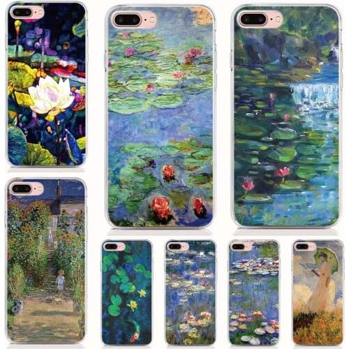 For Google Pixel 4 4XL 3A XL 2 3 2XL 3XL Soft Tpu Silicone Case Print Monet Garden Lotus Cover Protective Coque Shell Phone Case