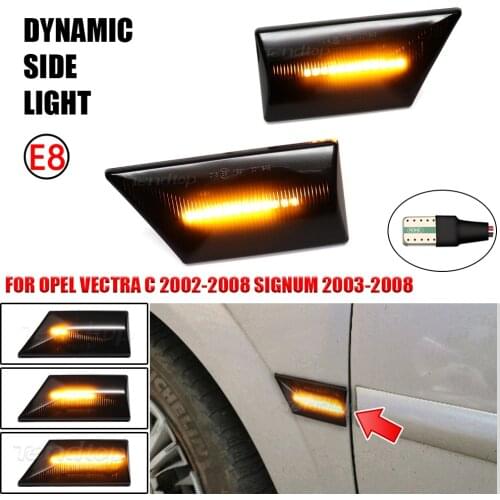 For OPEL Vectra C 01-08 for Signum 03-08 LED Dynamic Blinker Sequential Flasher Light Streamer Turn Signal Side Marker Lamp