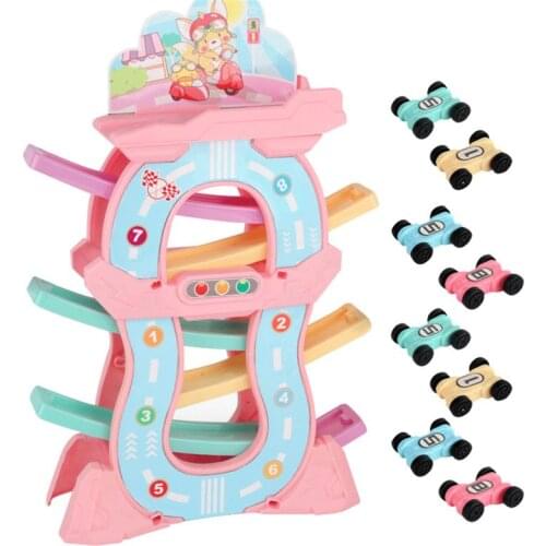 Toddler Toys For 1 2 Year Old Boy And Girl Gifts Wooden Race Track Car Ramp Racer With 4 Mini Cars
