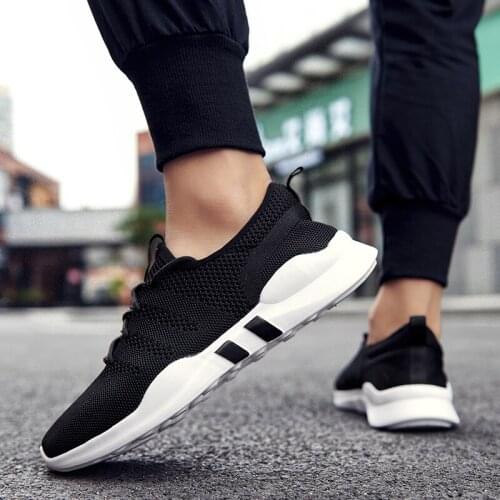 Men Shoes Summer Brand Fashion Men Casual Shoes Lightweight Breathable Men Sneakers Lace Up White Black Trendy Tenis Man Shoes