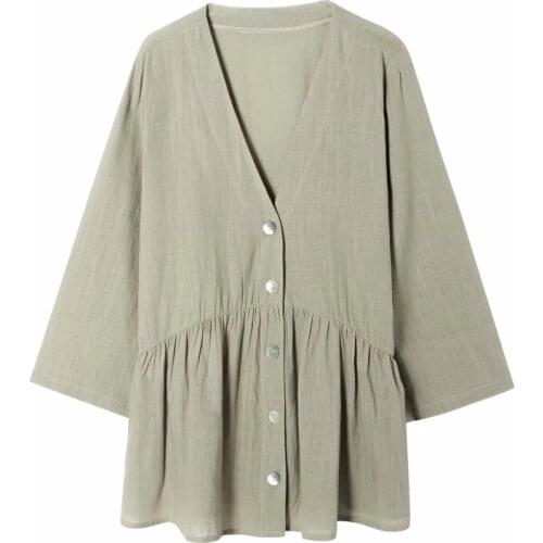 LUJIA ALAN Womens Linen Shirts