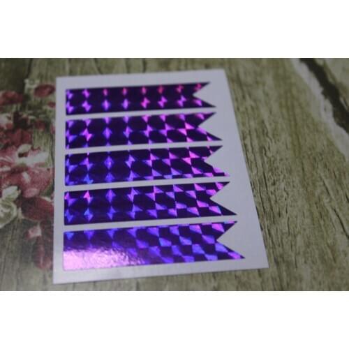 5x1.27cm Purple Hologram Page Flag Stickers, Planner Stickers