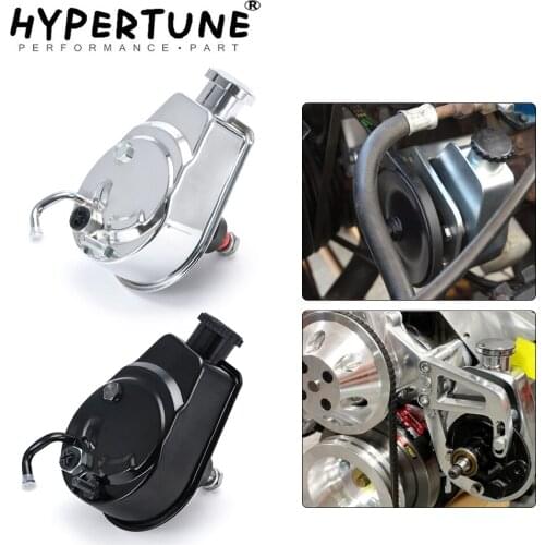 Power Steering Pump P Series 5/8" Keyway Pulley Shaft Chrome Street/Hot Rod Reservoir Gearbox For 66-74 GM Chevy Chevrolet