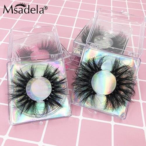 Mink Eyelashes 10/20/30 Pairs Makeup Wholesale 3D Mink Lashes Packaging Boxes False Magnetic Eyelashes Mink 25mm Lashes In Bulk