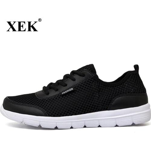 XEK 2017 New Men Women Summer Running Shoes Light Big Siz Sports Shoes Breathable Mesh Athletic Running Sneakers for Unisex JH01