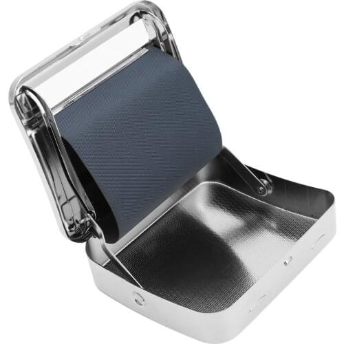 NEW Creative Design 88*79*22mm Metal Automatic Cigarette Tobacco Weed Kitchen Smoking Smoke Roller Rolling Machine Box Case Tin