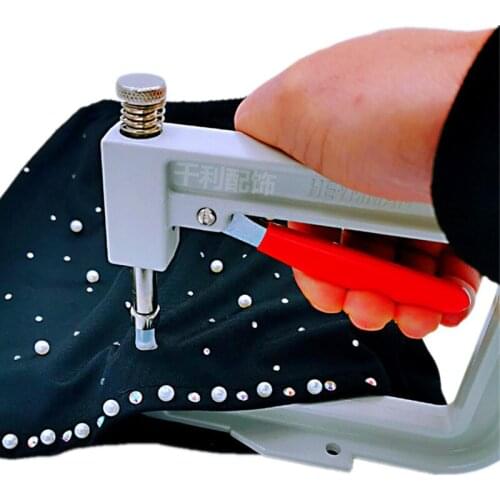 Handmade DIY semicircle non-porous pearl rivet machine Portable hand-pressed pearl perforating machine with mold
