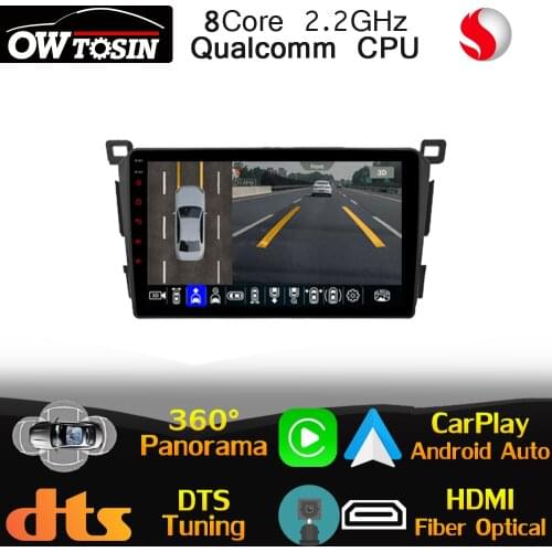 Qualcomm CPU Android For Toyota RAV4 XA40 LHD RHD 2012-2018 Car Radio GPS CarPlay 360 Camera DTS HIFI 4G LTE WiFi Head Unit HDMI