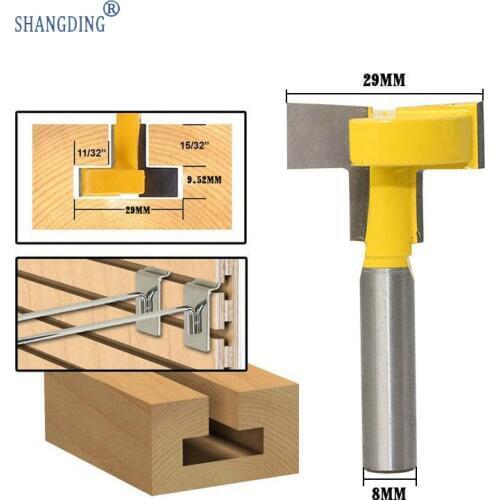 Directly Edge T Knife Slotting Knife 8 Slots Milling Cutter Exit Carpentry Milling Cutter