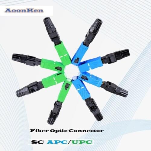 SC APC UPC Fiber Optic Quick Connector Cable Cold-Connection-Adapter FTTH Fiber Optic Fast Connector SC Fiber Field Assembly
