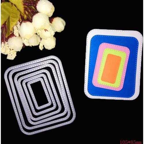 85*105mm 6pcs/set New scrapbooking DIY Carbon Shape Metal steel cutting die rectangle Shape Book photo album art card Dies Cut