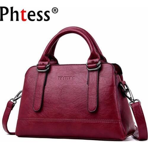 2019 Handbags Women Famous Brands Female Messenger Bag Solid Vintage Shoulder Bag Bolsa Femininas Casual Tote Bags For Girls New