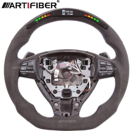 LED Carbon Fiber Steering Wheel with LED for BMW 5 Series 7 Series M Series F10 F12 F01