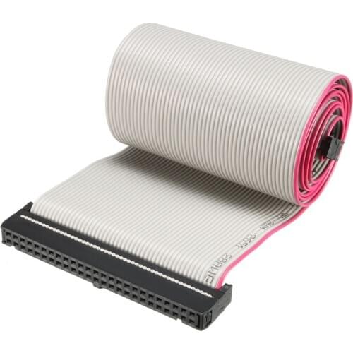 Uxcell 1 Pcs IDC Gray Wire Flat Ribbon Cable 50 Pins 128cm Length 2.54mm Pitch Type-C for Laptops, LCD TVs, LCD Monitors