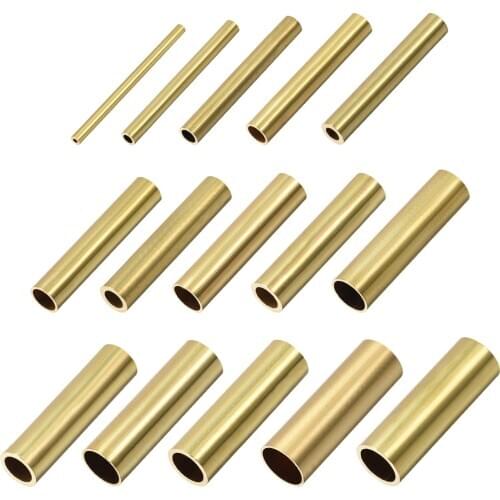 Uxcell 10Pcs Brass Round Tube 30mm Length Seamless Pipe Tubing to DIY Crafts such as Macrame Wall Hanging Plant Holders etc